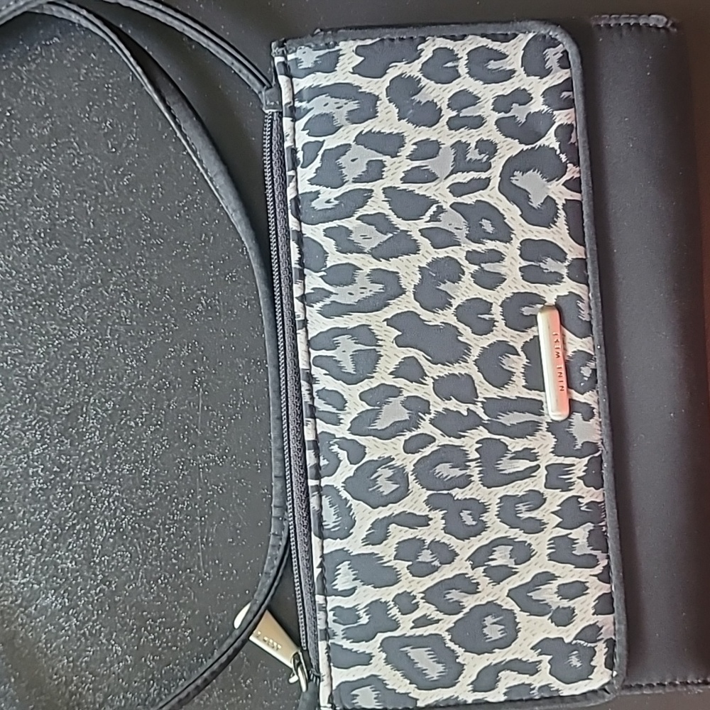 Nine West Black Leopard Crossbody